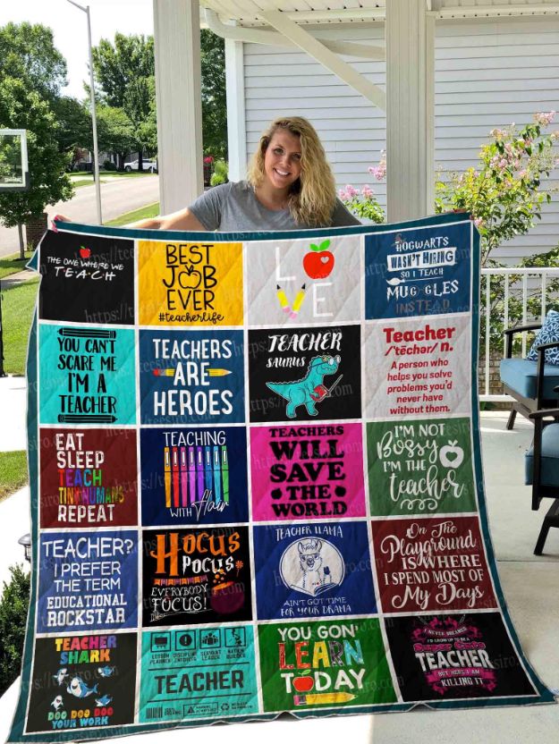 Teacher 20 Pics Quilt Blanket Teacher 20 Pics Quilt Blanket