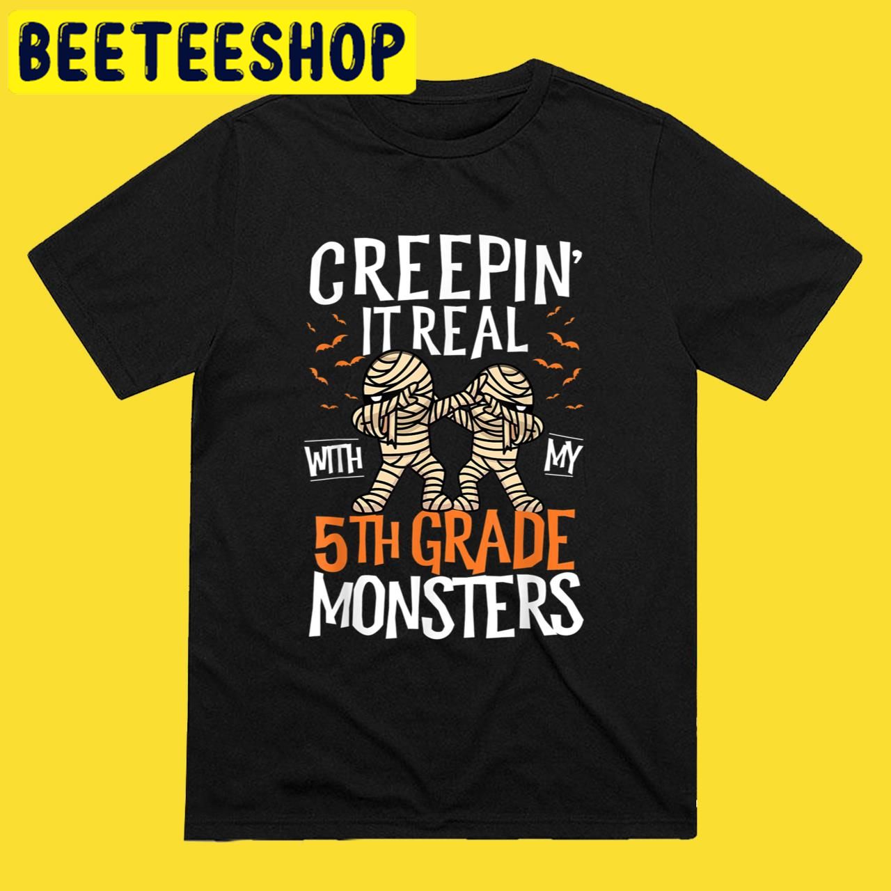 Teacher Creepin It Real With My 5TH Grade Monsters Halloween Trending Unisex T-Shirt Teacher Creepin It Real With My 5TH Grade Monsters Halloween Trending Unisex T-Shirt