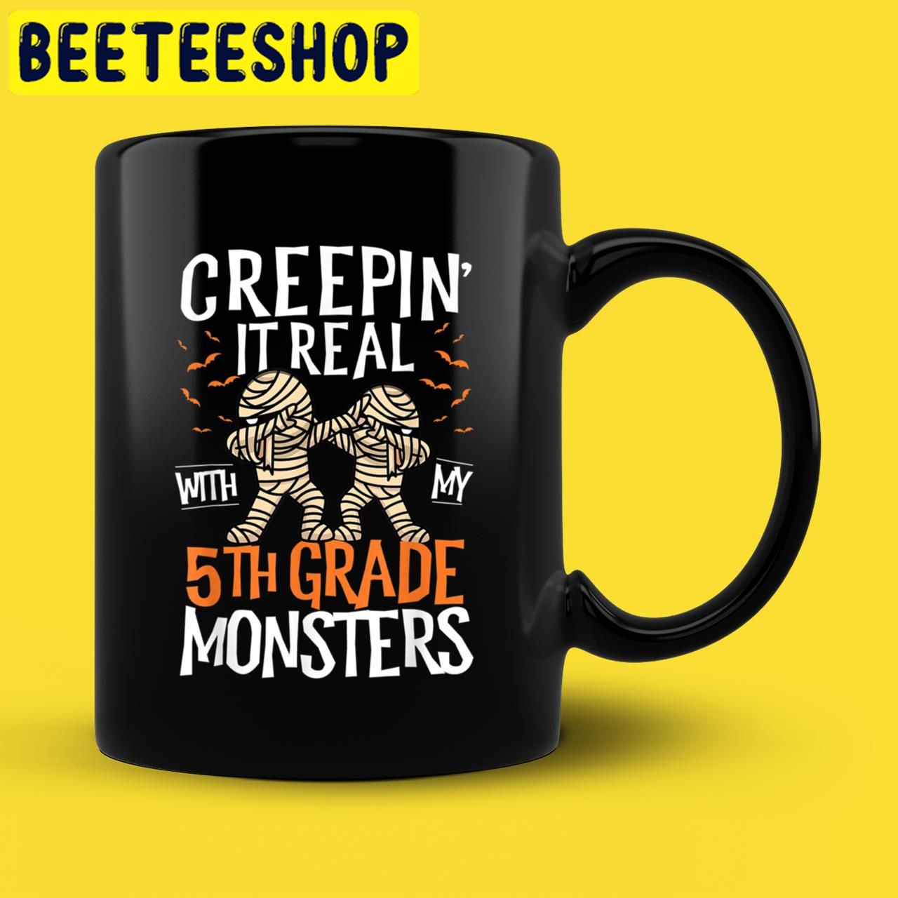 Teacher Creepin It Real With My 5TH Grade Monsters Halloween Trending Unisex T-Shirt Teacher Creepin It Real With My 5TH Grade Monsters Halloween Trending Unisex T-Shirt