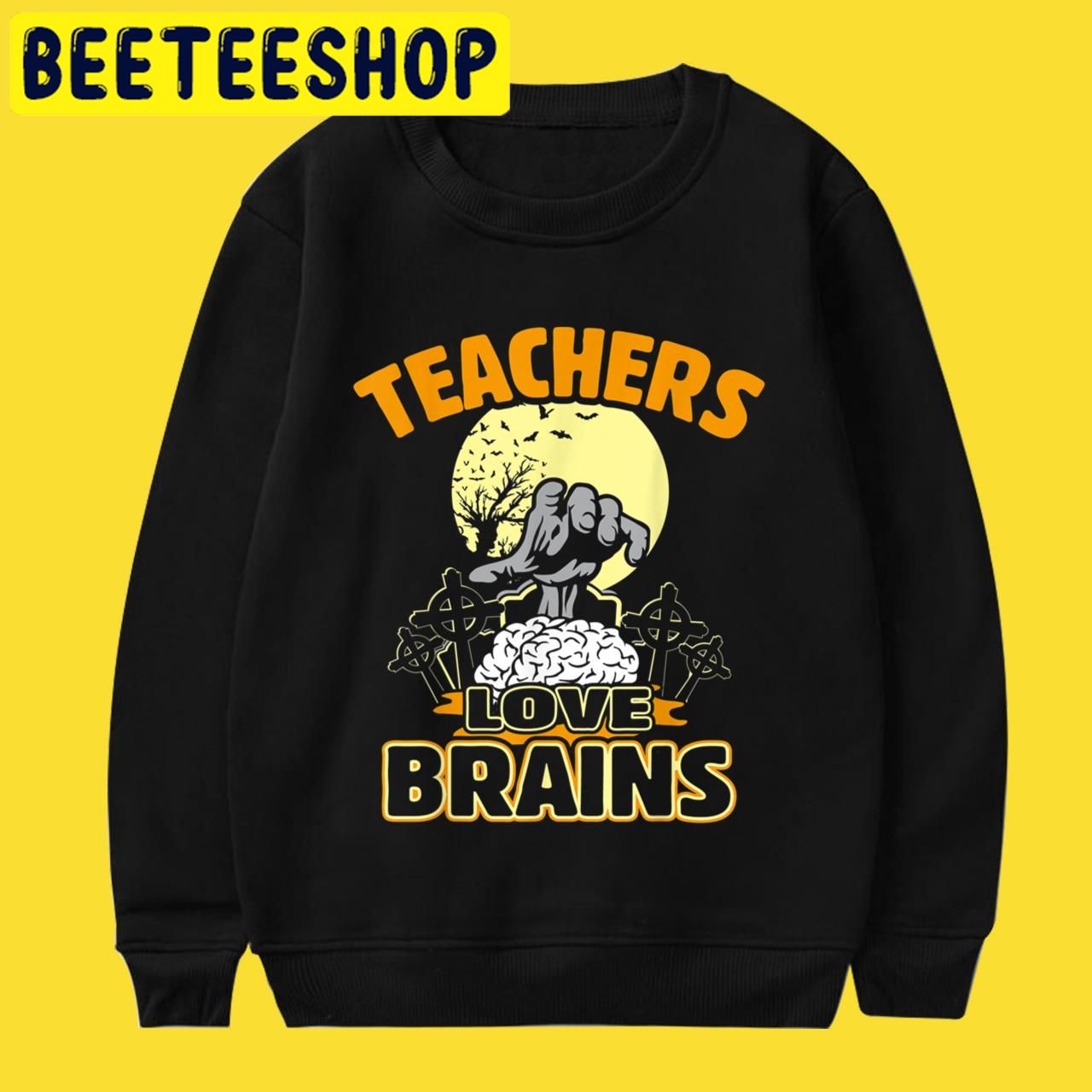 Teacher Teachers Love Brains Halloween Trending Unisex T-Shirt Teacher Teachers Love Brains Halloween Trending Unisex T-Shirt