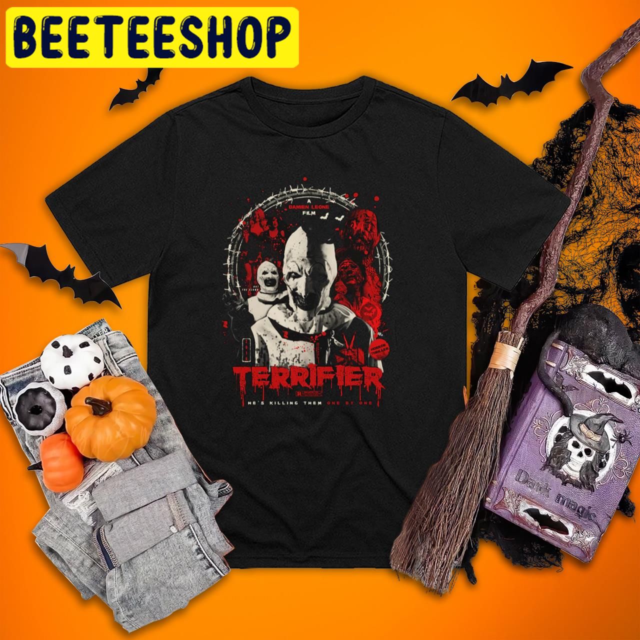 Terrifier He's Killing Them One By One Halloween Trending Unisex T-Shirt Terrifier He's Killing Them One By One Halloween Trending Unisex T-Shirt