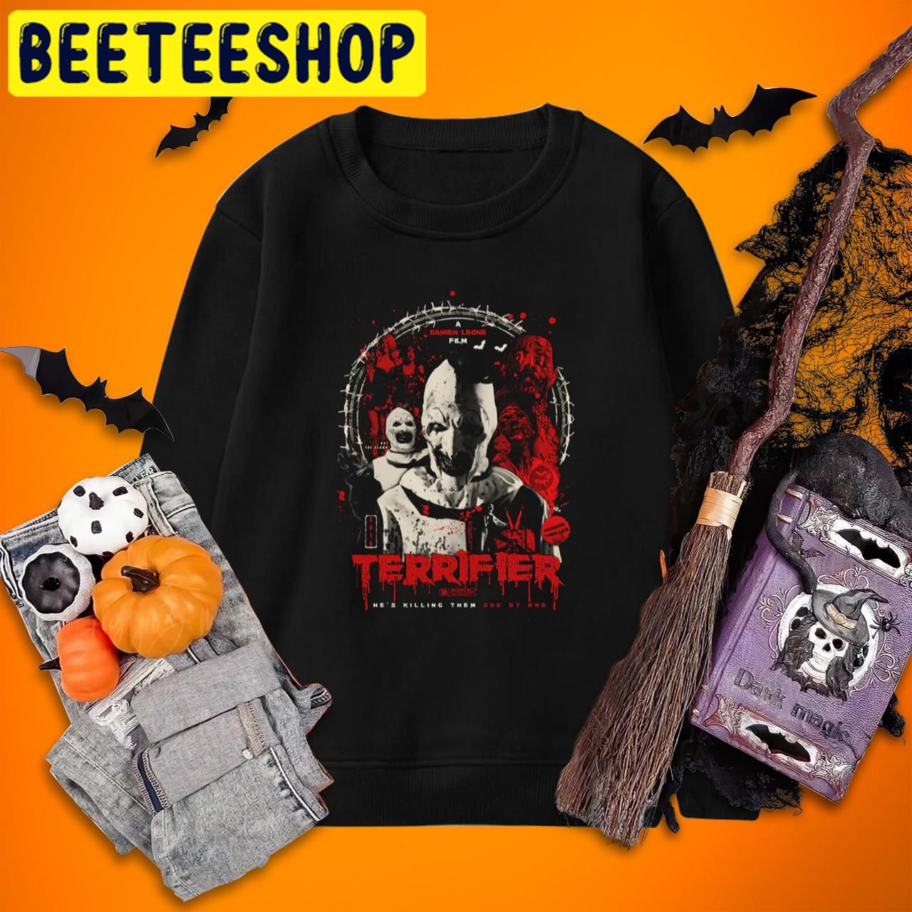 Terrifier He's Killing Them One By One Halloween Trending Unisex T-Shirt Terrifier He's Killing Them One By One Halloween Trending Unisex T-Shirt