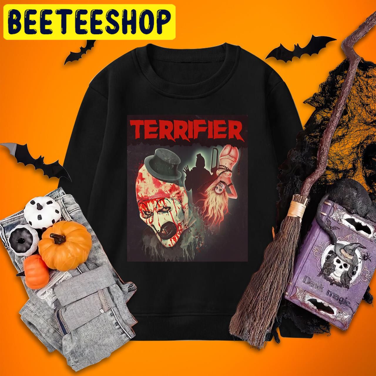 Terrifier Movie Horror Art The Clown Art Graphic For Halloween Trending Unisex T-Shirt Terrifier Movie Horror Art The Clown Art Graphic For Halloween Trending Unisex T-Shirt
