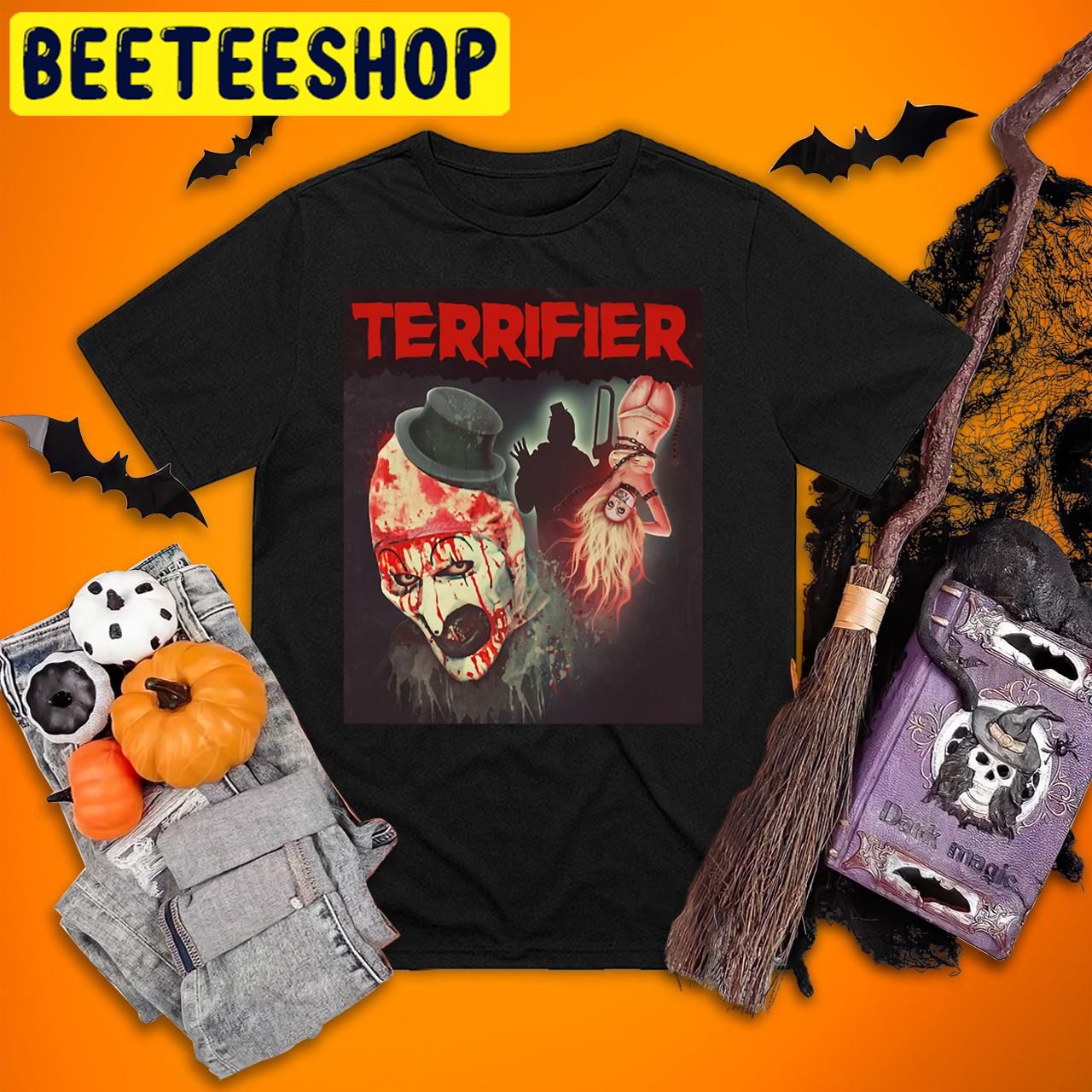 Terrifier Movie Horror Art The Clown Art Graphic For Halloween Trending Unisex T-Shirt Terrifier Movie Horror Art The Clown Art Graphic For Halloween Trending Unisex T-Shirt