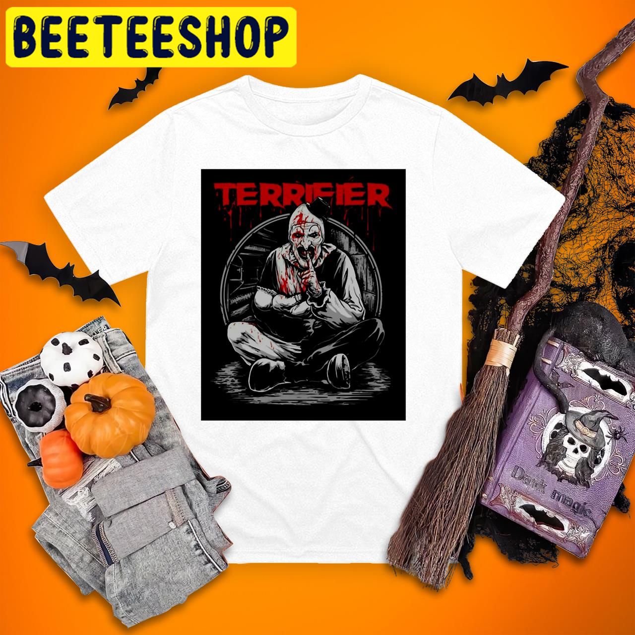 Terrifier Movie Horror Art The Clown Slasher Graphic For Halloween Trending Unisex T-Shirt Terrifier Movie Horror Art The Clown Slasher Graphic For Halloween Trending Unisex T-Shirt