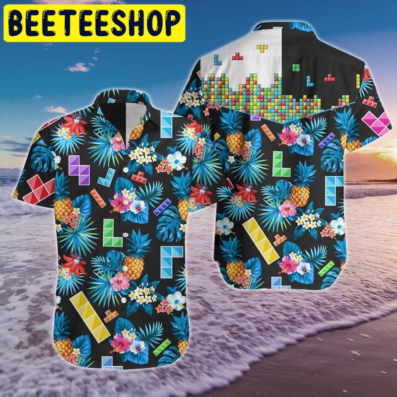 Tetris Game Hawaiian Shirt Tetris Game Hawaiian Shirt