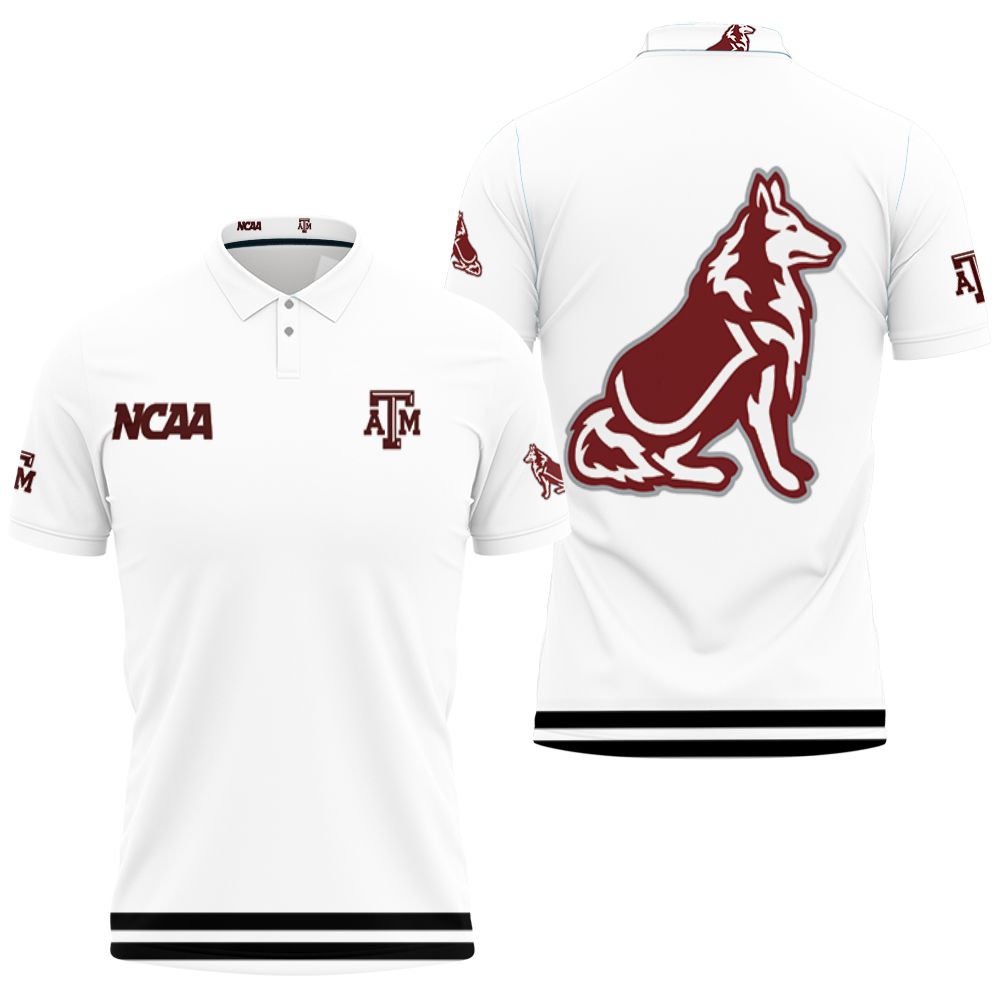 Texas Am Aggies Ncaa Classic White With Mascot Logo Fans 3D All Over Print Polo Shirt Texas Am Aggies Ncaa Classic White With Mascot Logo Fans 3D All Over Print Polo Shirt