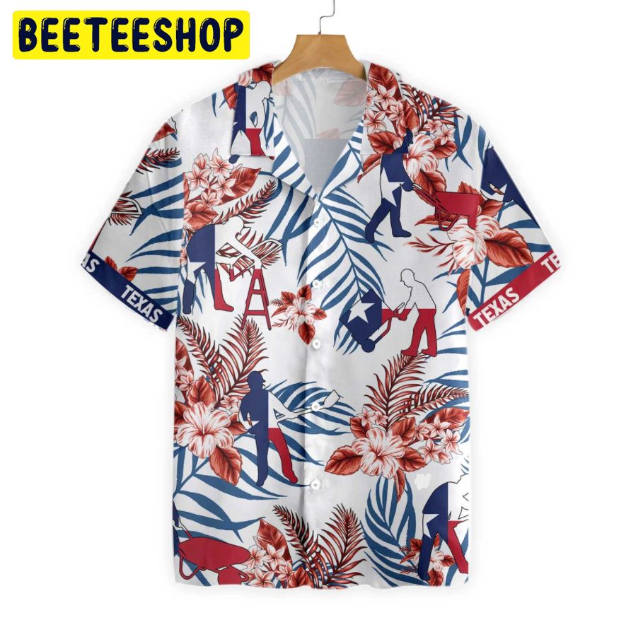 Texas Construction Worker Trending Hawaiian Shirt Texas Construction Worker Trending Hawaiian Shirt