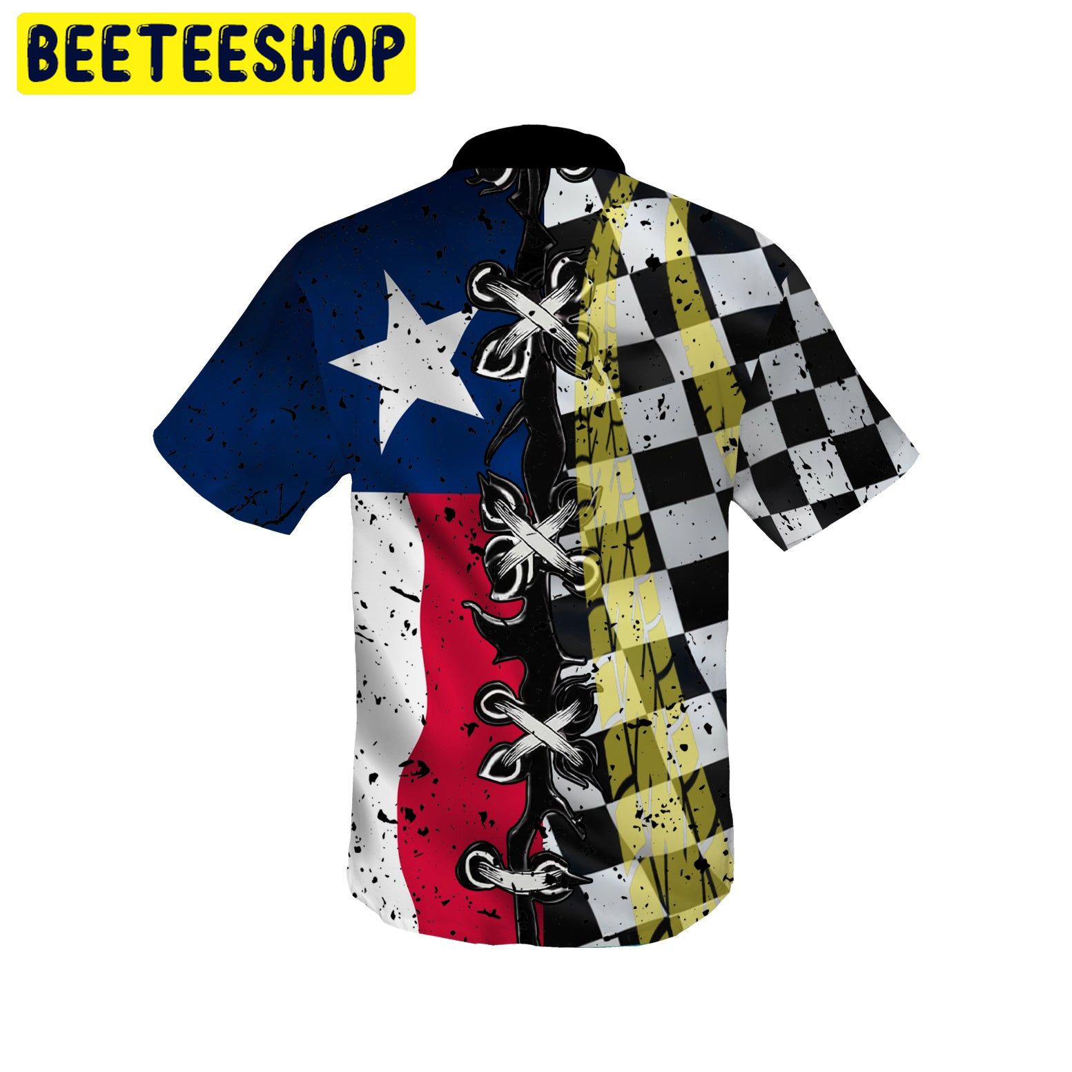 Texas Racing Flag Trending Hawaiian Shirt Texas Racing Flag Trending Hawaiian Shirt