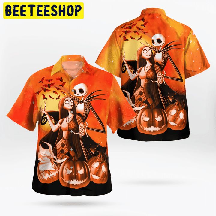 The Couple Halloween Nigh Trending Hawaiian Shirt The Couple Halloween Nigh Trending Hawaiian Shirt