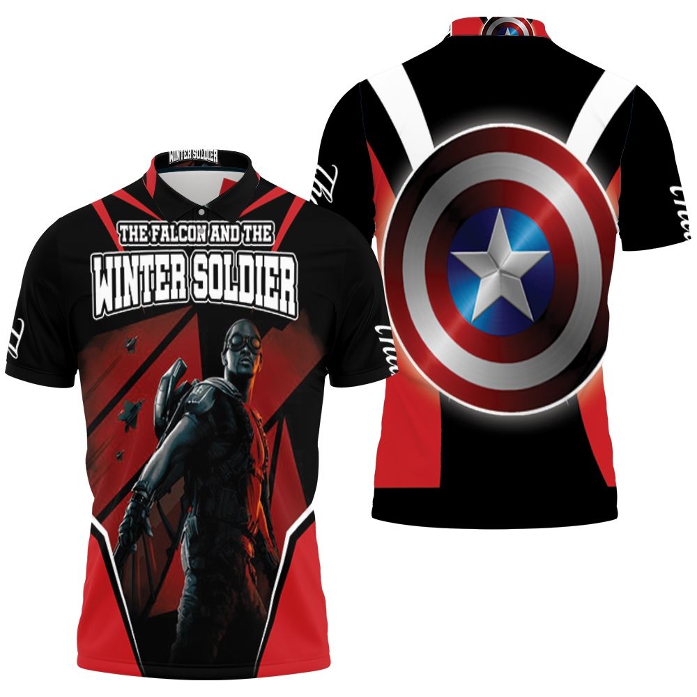 The Falcon Superhero New Captain 3D All Over Print Polo Shirt The Falcon Superhero New Captain 3D All Over Print Polo Shirt