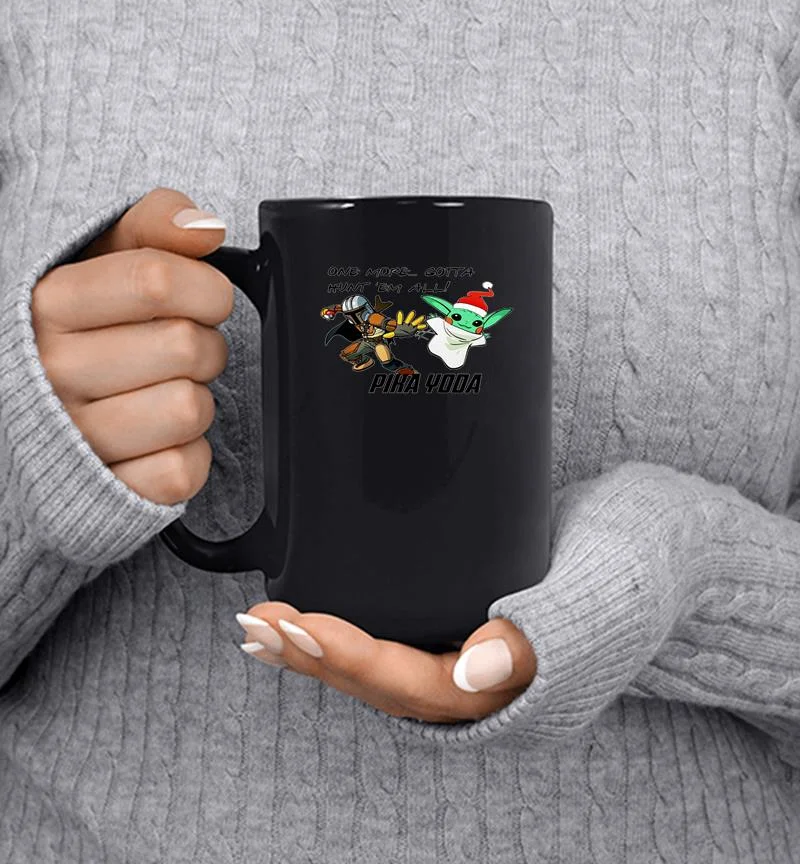 The Mandalorian one more gotta hunt em all Pika Yoda Christmas Mug The Mandalorian one more gotta hunt em all Pika Yoda Christmas Mug