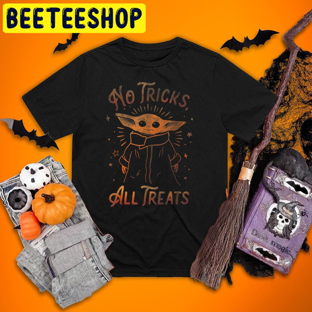 The Mandalorian The Child No Tricks All Treats Star Wars Halloween Trending Unisex T-Shirt The Mandalorian The Child No Tricks All Treats Star Wars Halloween Trending Unisex T-Shirt