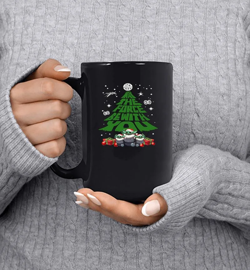The Mandalorian Yoda baby may the force be with you Christmas tree Mug The Mandalorian Yoda baby may the force be with you Christmas tree Mug