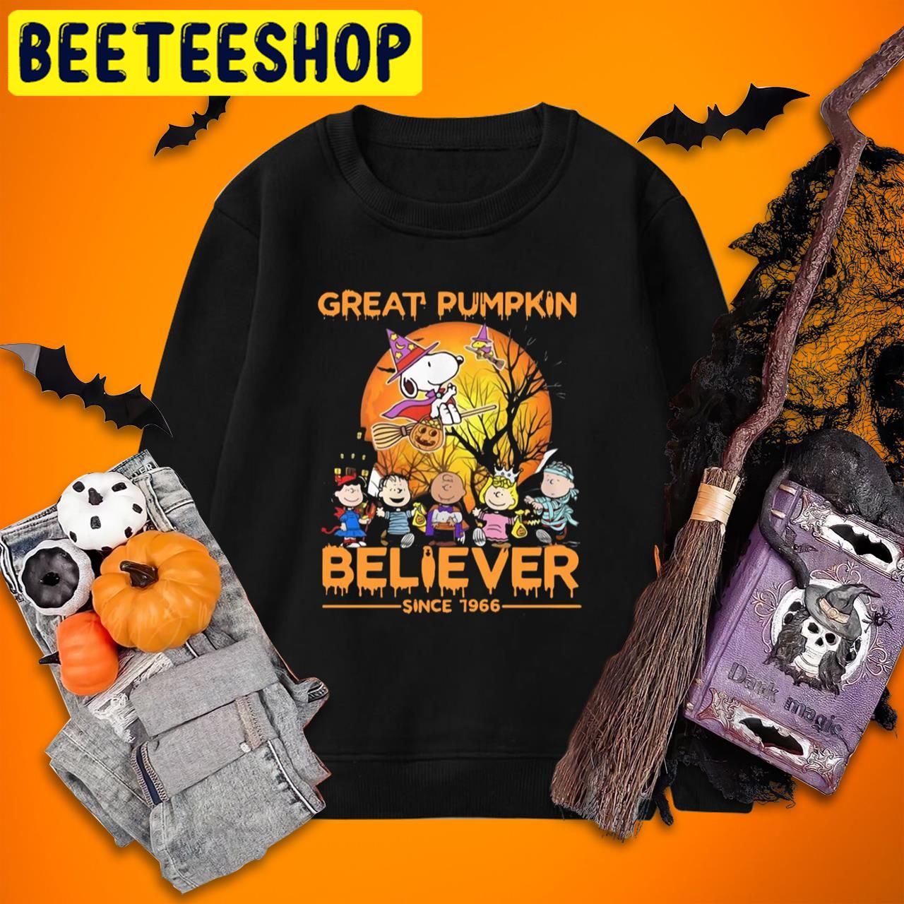 The Peanuts Snoopy Great Pumpkin Believer Since 1966 Charlie Brown Halloween Trending Unisex T-Shirt The Peanuts Snoopy Great Pumpkin Believer Since 1966 Charlie Brown Halloween Trending Unisex T-Shirt
