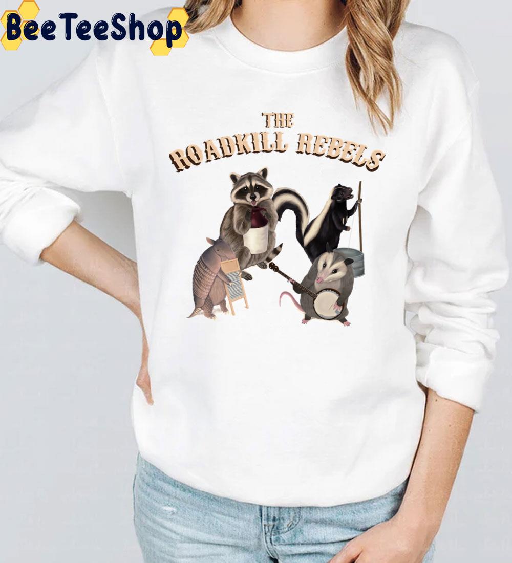 The Roadkill Rebels Animals Playing Instruments Trending Unisex T-Shirt The Roadkill Rebels Animals Playing Instruments Trending Unisex T-Shirt