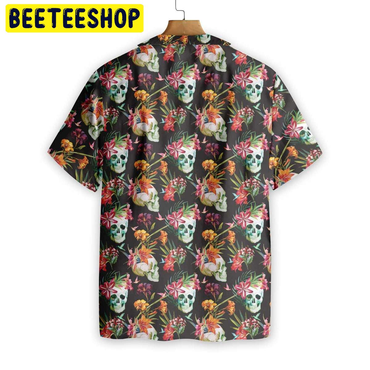 The Tropical Floral Skull Trending Hawaiian Shirt The Tropical Floral Skull Trending Hawaiian Shirt