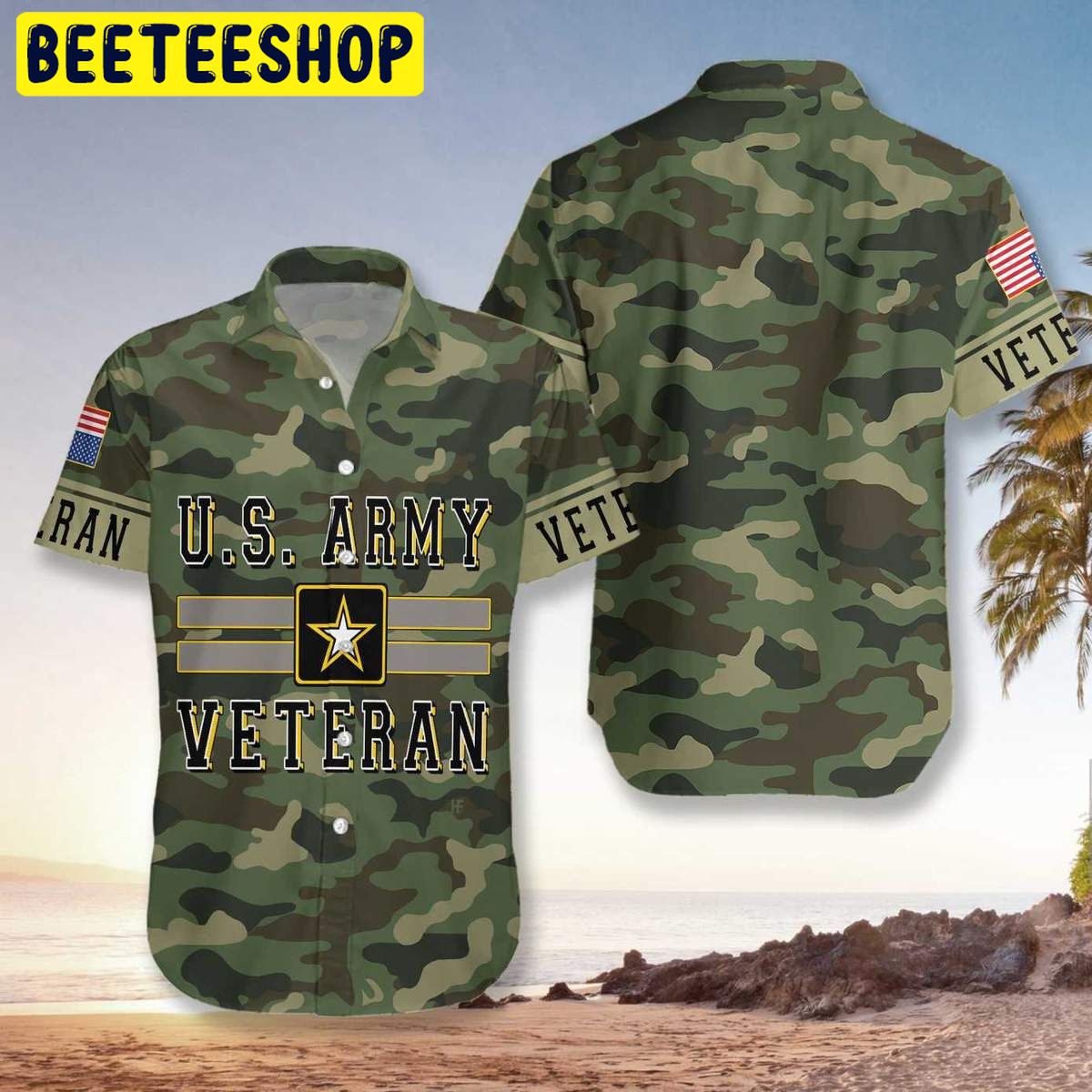 The US Army Veteran Trending Hawaiian Shirt The US Army Veteran Trending Hawaiian Shirt