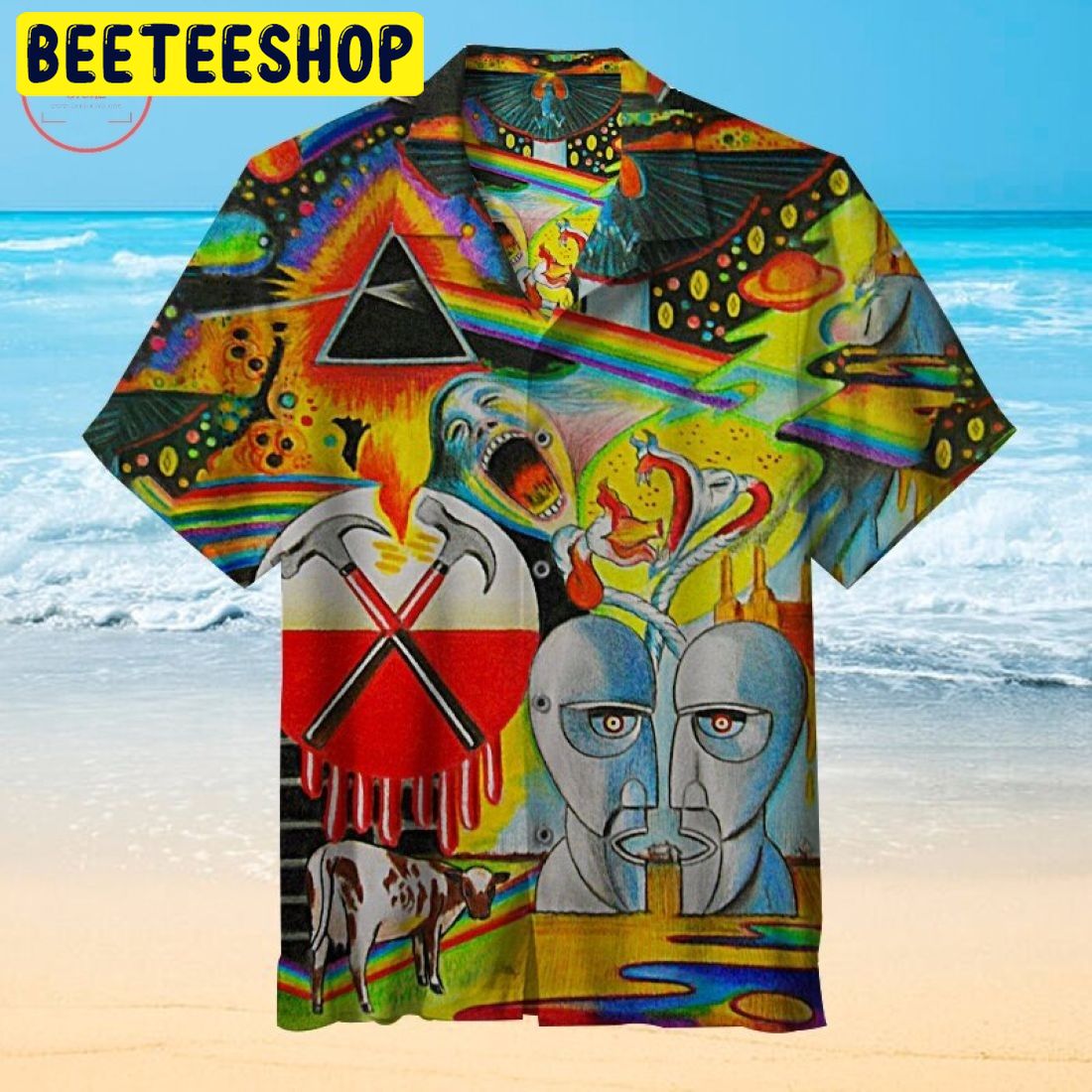 The Wall DSOTM The Division Bell Atom Heart Mother Hawaiian Shirt The Wall DSOTM The Division Bell Atom Heart Mother Hawaiian Shirt
