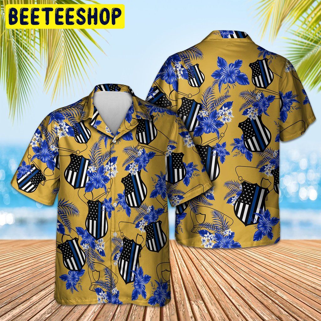 Thin Blue Line Trending Hawaiian Shirt Thin Blue Line Trending Hawaiian Shirt
