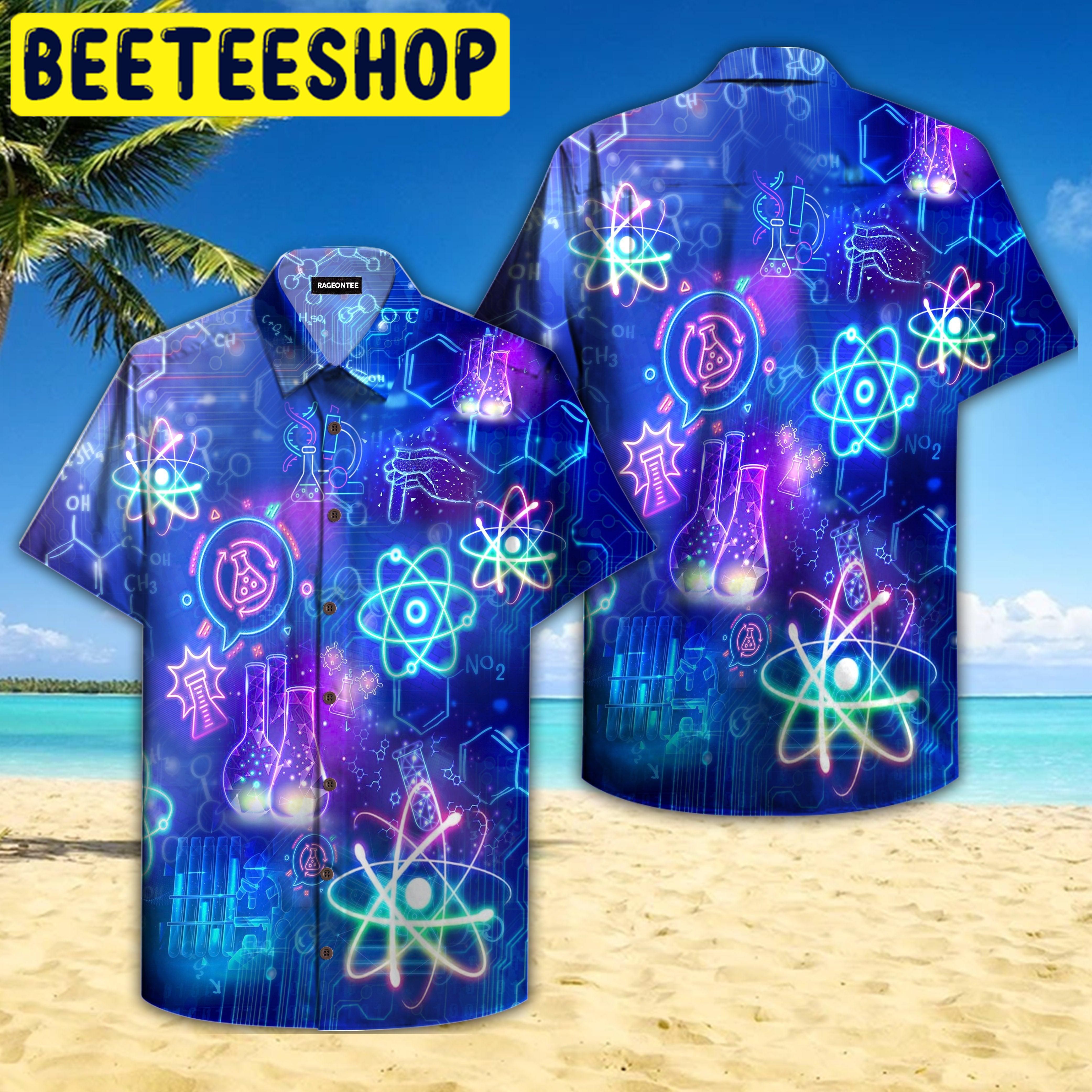 Think Like A Proton Chemistry Hawaiian Shirt Think Like A Proton Chemistry Hawaiian Shirt