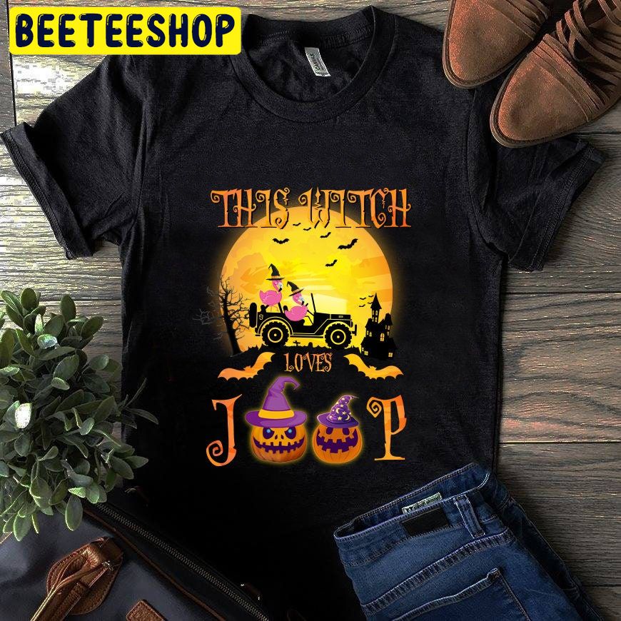 This Witch Loves Jeep Flamingo Halloween Trending Unisex Shirt This Witch Loves Jeep Flamingo Halloween Trending Unisex Shirt