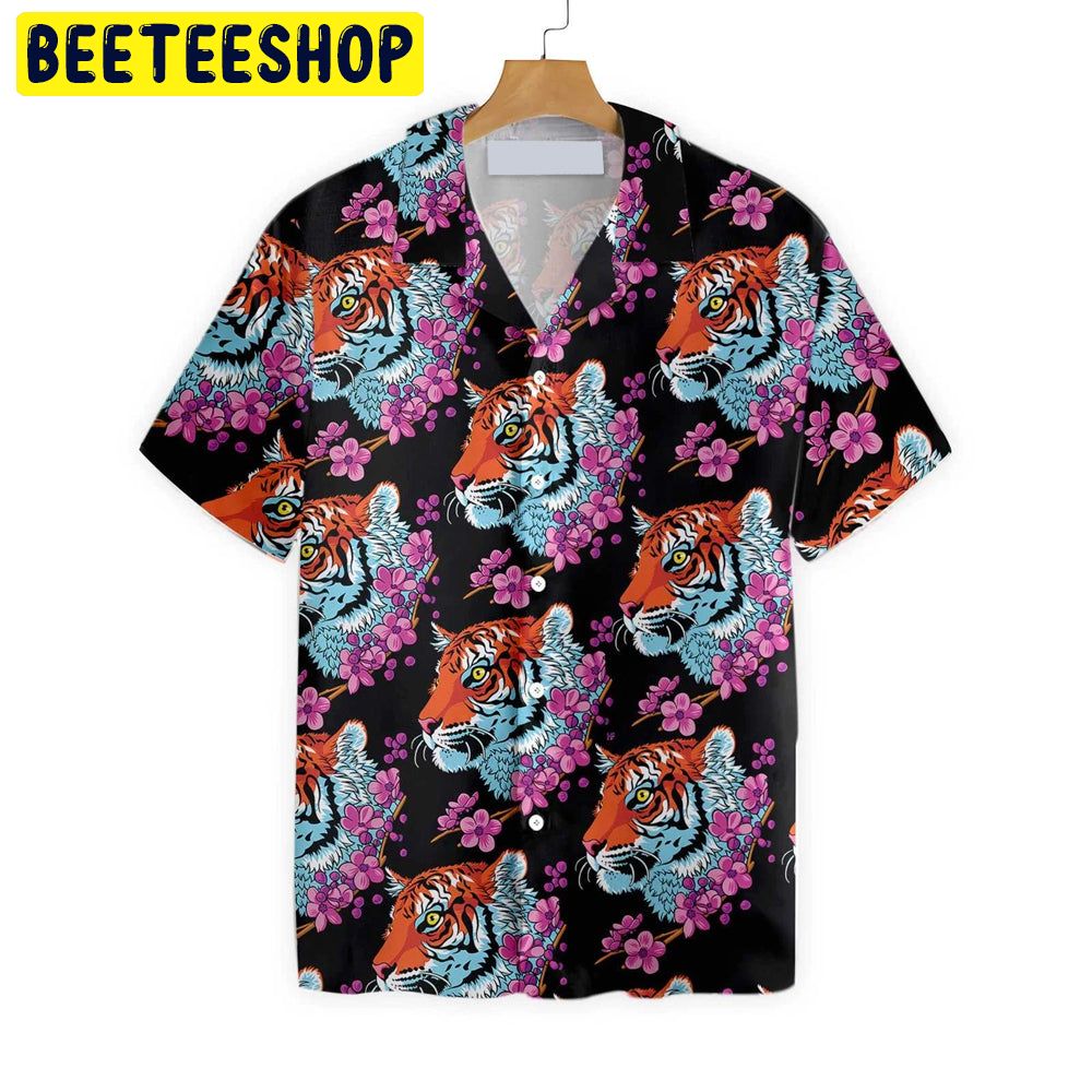 Tiger Flower Trending Hawaiian Shirt Tiger Flower Trending Hawaiian Shirt