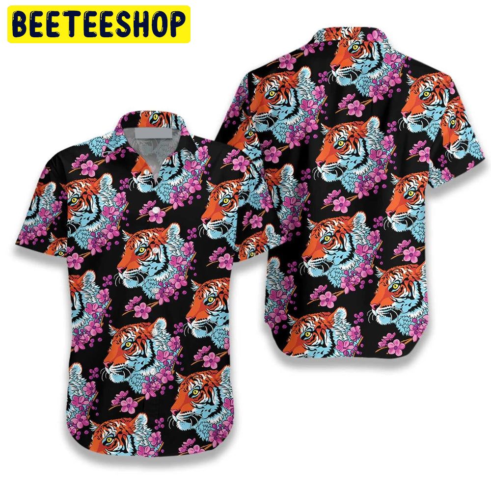 Tiger Flower Trending Hawaiian Shirt Tiger Flower Trending Hawaiian Shirt