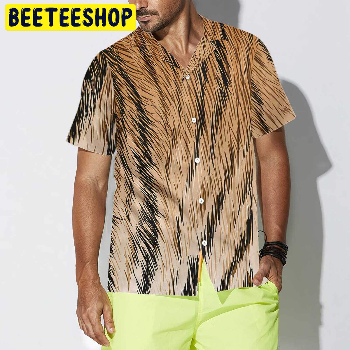 Tiger Fur Strip Pattern Trending Hawaiian Shirt Tiger Fur Strip Pattern Trending Hawaiian Shirt