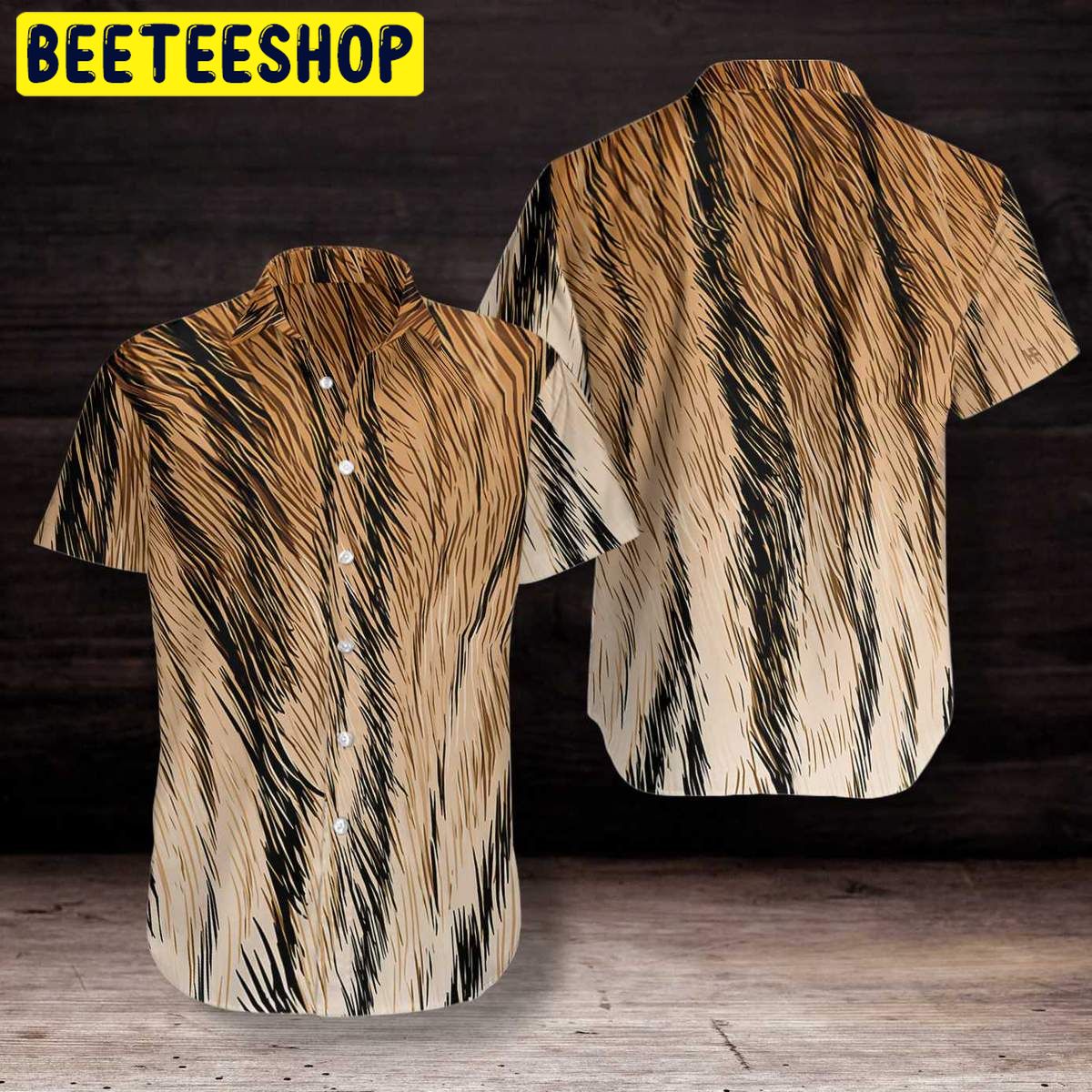 Tiger Fur Strip Pattern Trending Hawaiian Shirt Tiger Fur Strip Pattern Trending Hawaiian Shirt