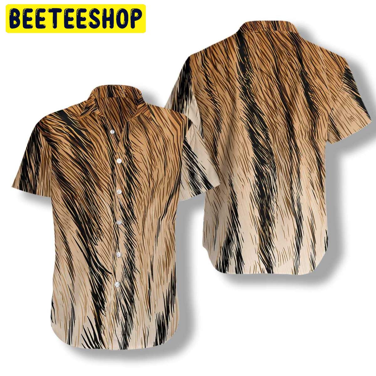 Tiger Fur Strip Pattern Trending Hawaiian Shirt Tiger Fur Strip Pattern Trending Hawaiian Shirt