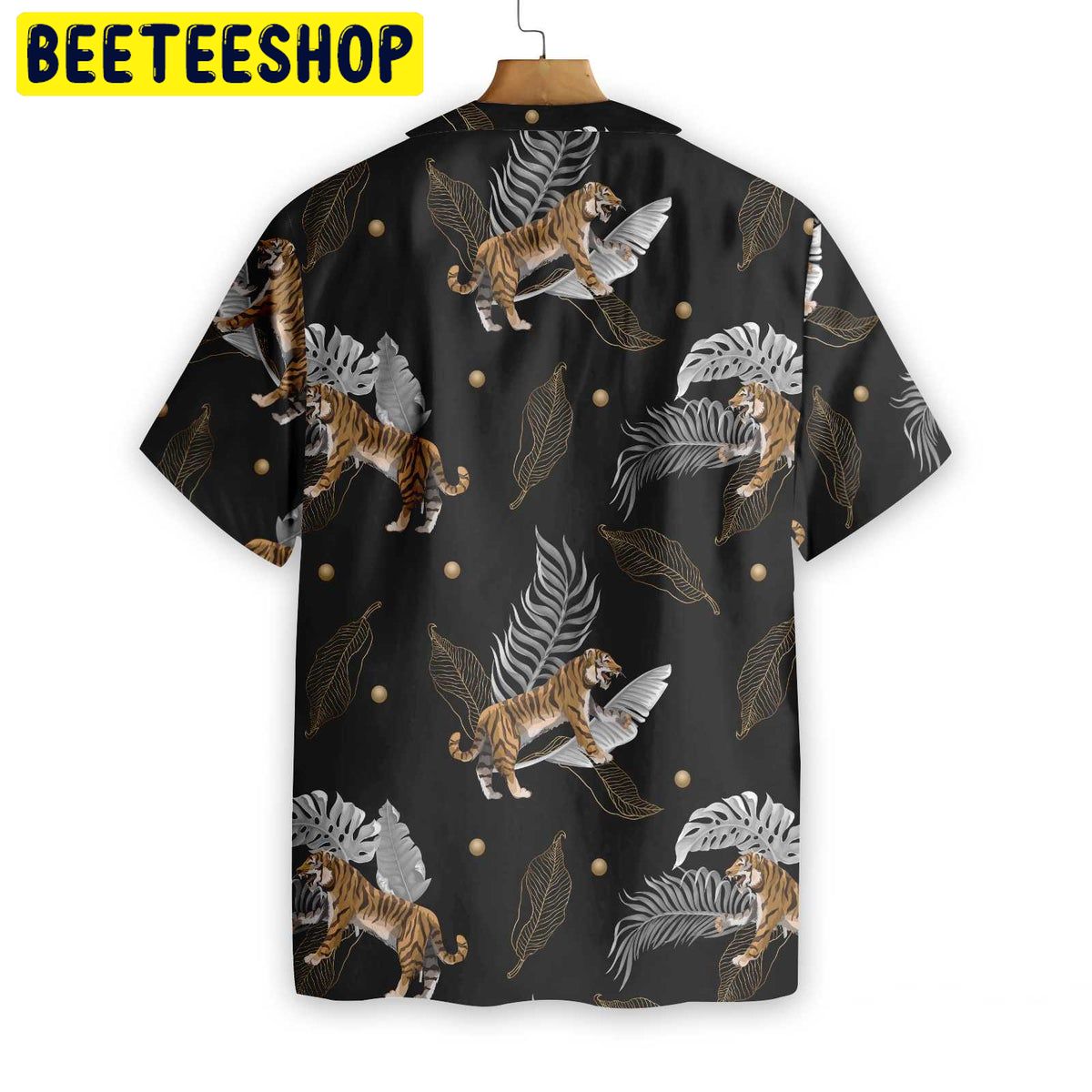 Tiger With Palm Leaves Trending Hawaiian Shirt Tiger With Palm Leaves Trending Hawaiian Shirt