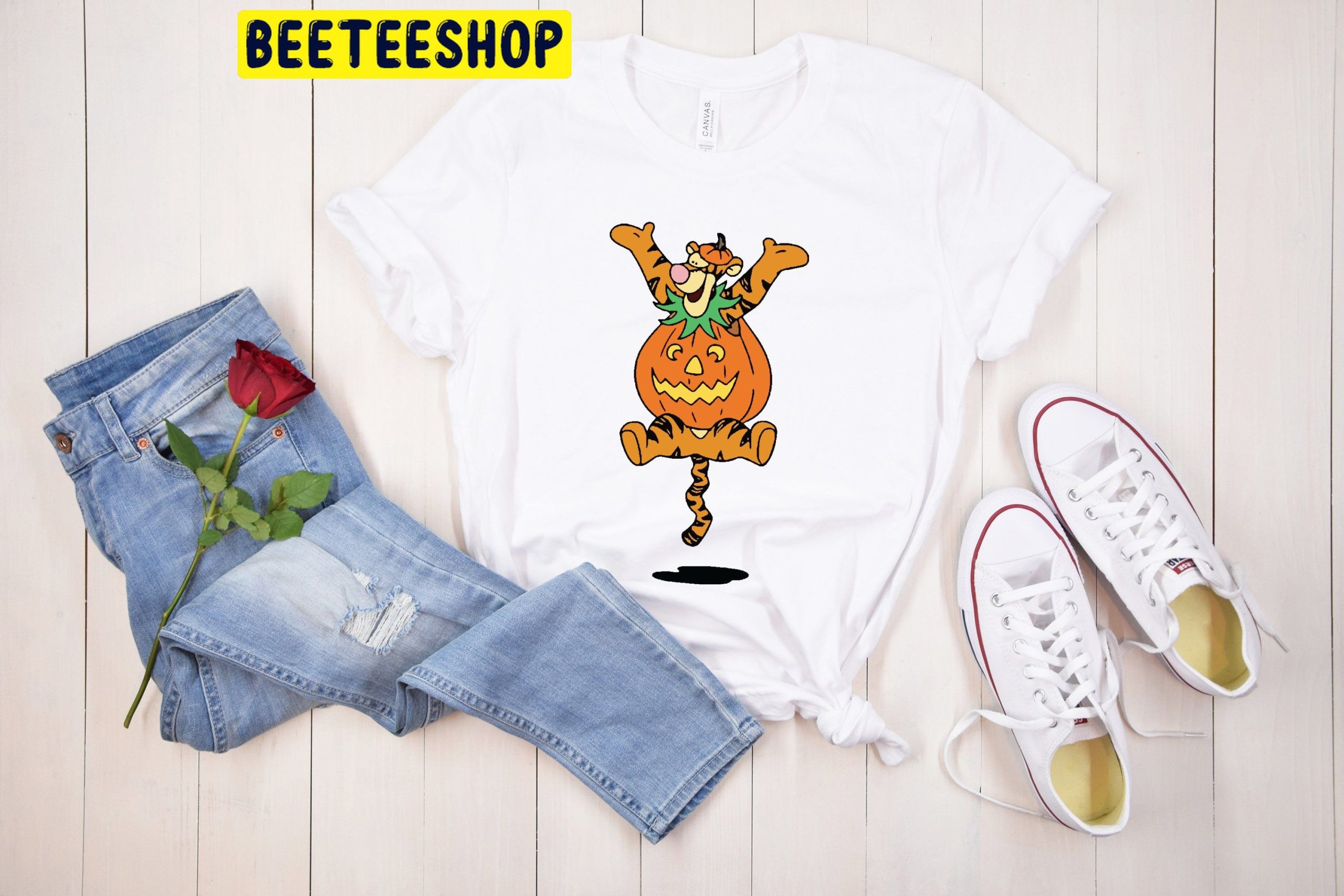 Tigger Pumpkin Disney Halloween Trending Unisex Shirt Tigger Pumpkin Disney Halloween Trending Unisex Shirt