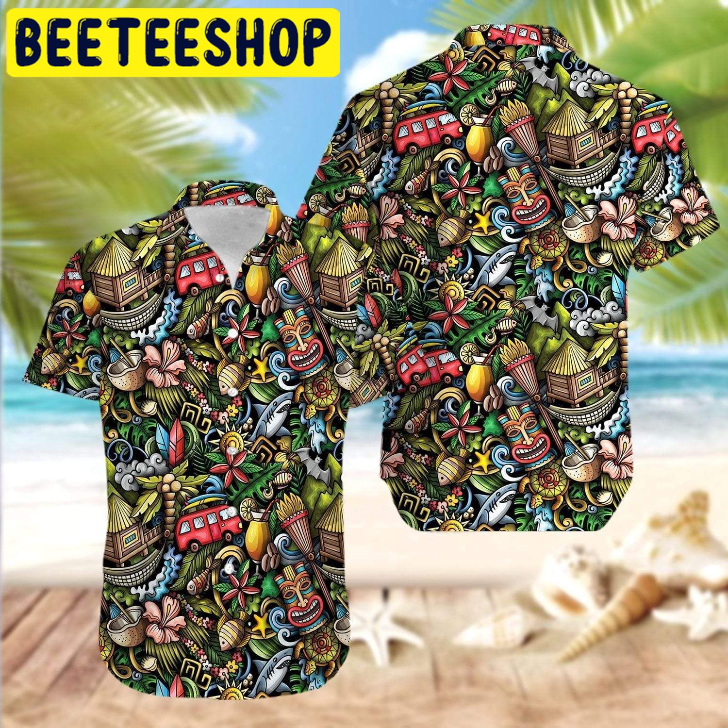 Tiki Doodles Hawaiian Shirt Tiki Doodles Hawaiian Shirt