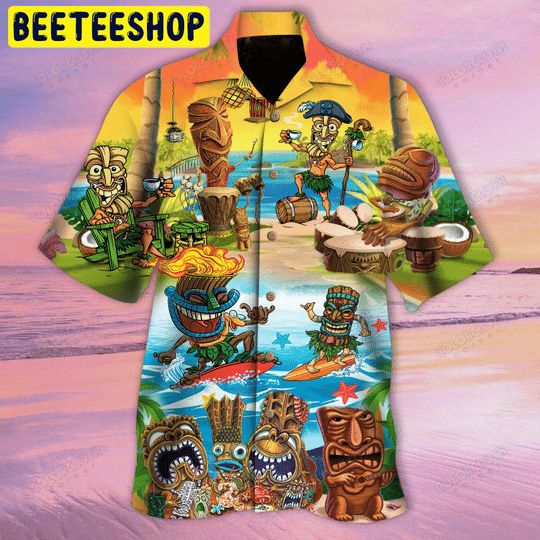 Tiki Funny Trending Hawaiian Shirt Tiki Funny Trending Hawaiian Shirt