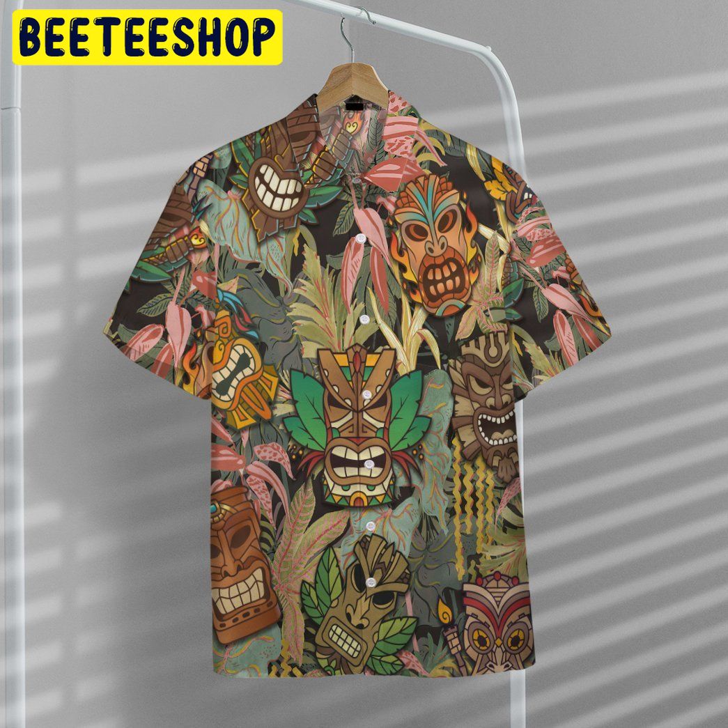 Tiki Head Trending Hawaiian Shirt Tiki Head Trending Hawaiian Shirt