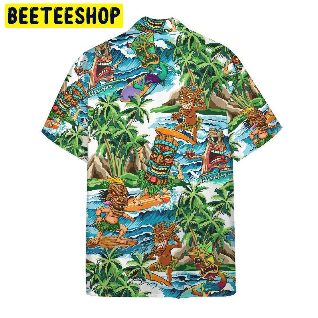 Tiki Tiki Surfing Combo Trending Hawaiian Shirt Tiki Tiki Surfing Combo Trending Hawaiian Shirt