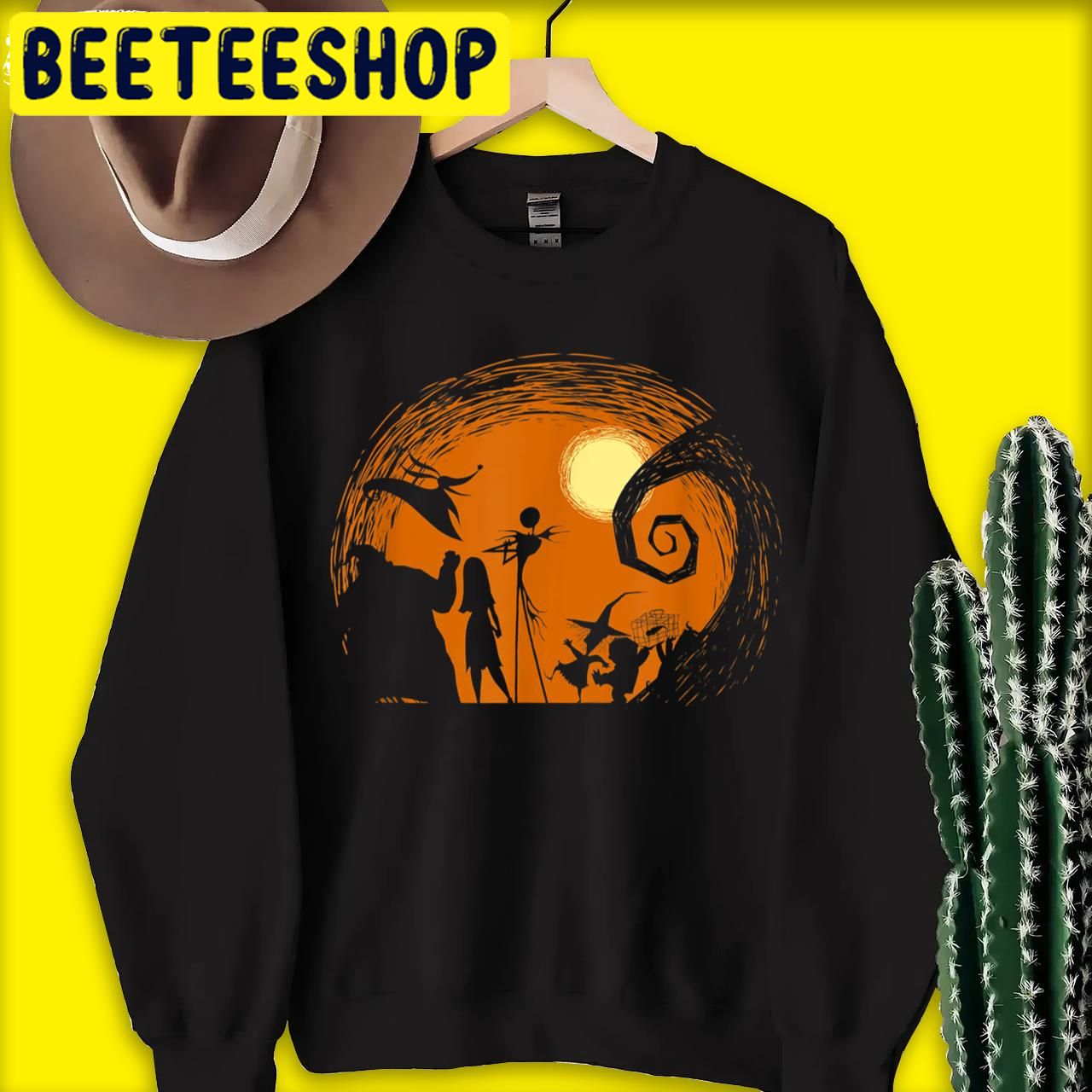 Tim Burton's Nightmare Before Christmas Silhouette Halloween Trending Unisex T-Shirt Tim Burton's Nightmare Before Christmas Silhouette Halloween Trending Unisex T-Shirt