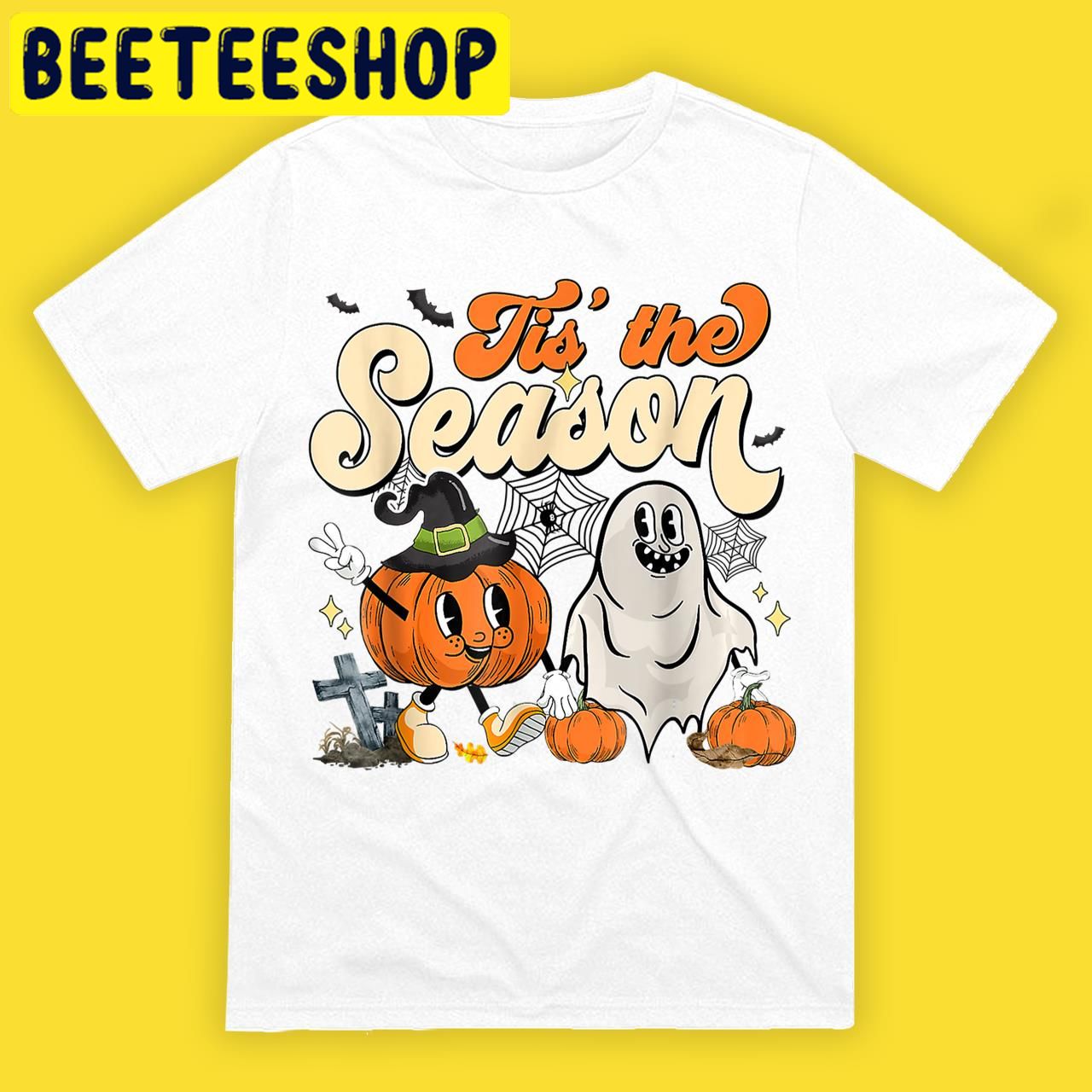 Tis The Season Ghost Pumpkin Season Spooky Ghost Halloween Trending Unisex T-Shirt Tis The Season Ghost Pumpkin Season Spooky Ghost Halloween Trending Unisex T-Shirt