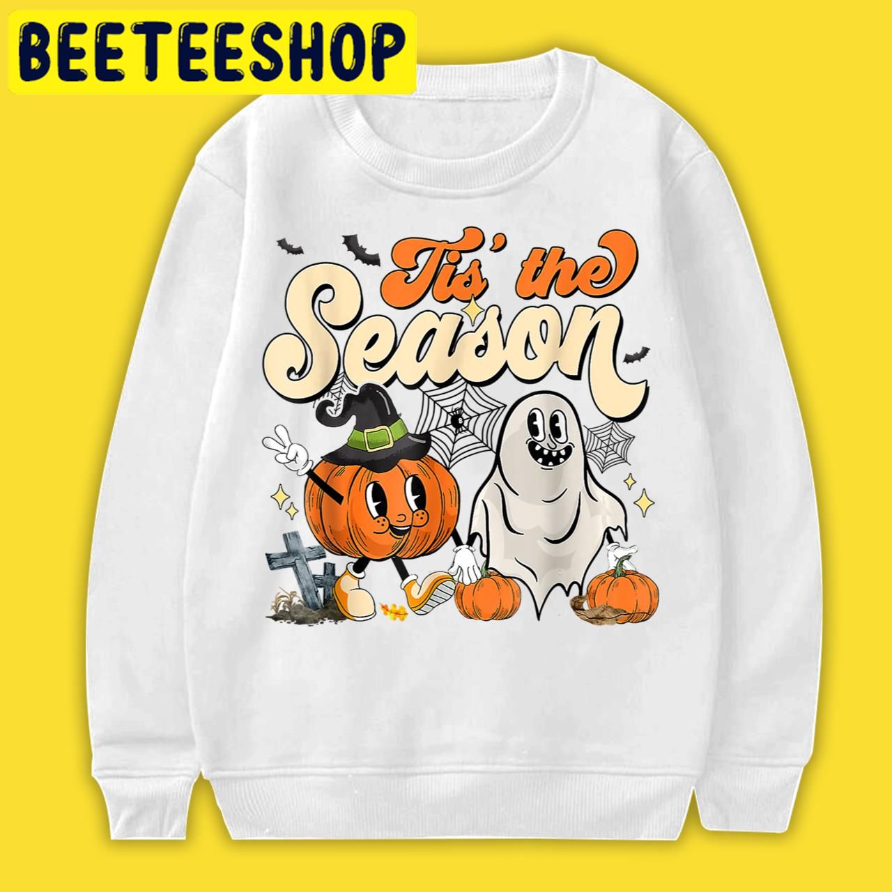 Tis The Season Ghost Pumpkin Season Spooky Ghost Halloween Trending Unisex T-Shirt Tis The Season Ghost Pumpkin Season Spooky Ghost Halloween Trending Unisex T-Shirt