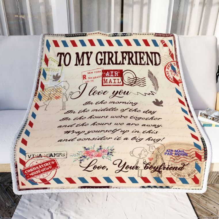 To My Girlfriend I Love You Comfy Sofa Throw Blanket To My Girlfriend I Love You Comfy Sofa Throw Blanket
