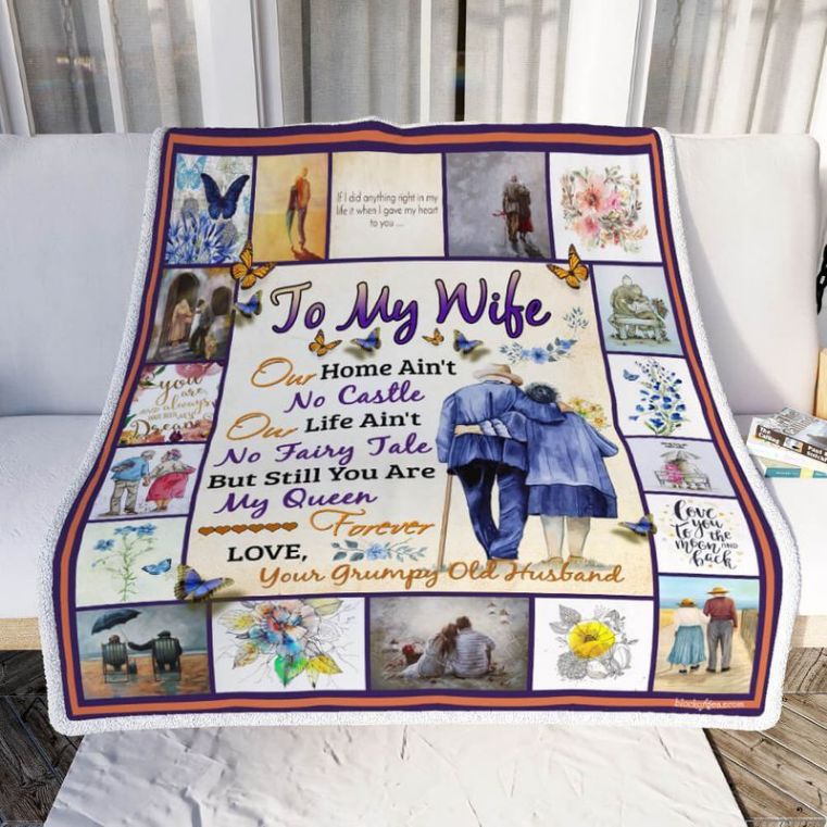 To My Wife Our Home Ain't No Castle Our Life Ain't No Fairy Tale But Still You Are My Queen Forever Comfy Sofa Throw Blanket To My Wife Our Home Ain't No Castle Our Life Ain't No Fairy Tale But Still You Are My Queen Forever Comfy Sofa Throw Blanket