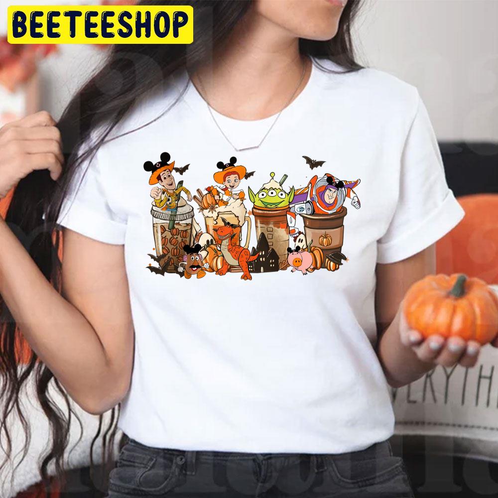 Toy Story Fall Coffee Cup Halloween Trending Unisex T-Shirt Toy Story Fall Coffee Cup Halloween Trending Unisex T-Shirt