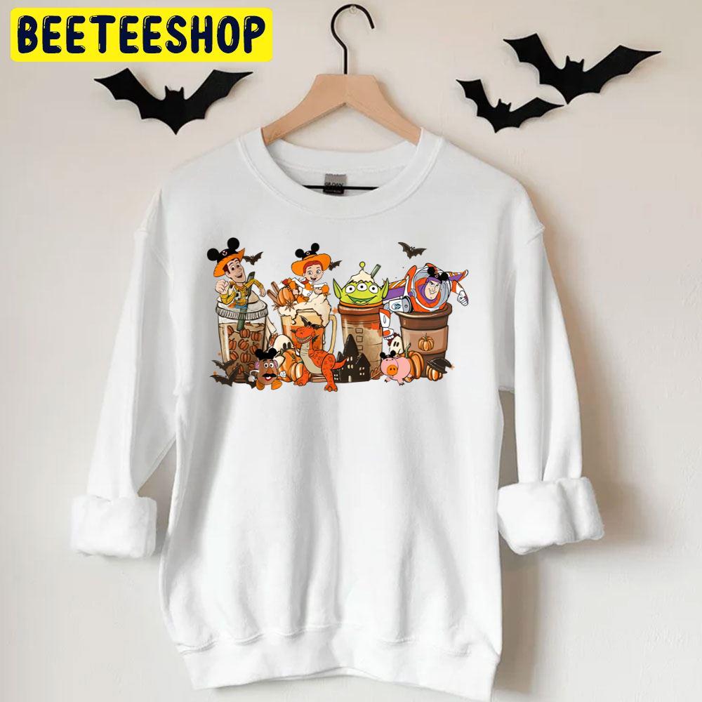 Toy Story Fall Coffee Cup Halloween Trending Unisex T-Shirt Toy Story Fall Coffee Cup Halloween Trending Unisex T-Shirt