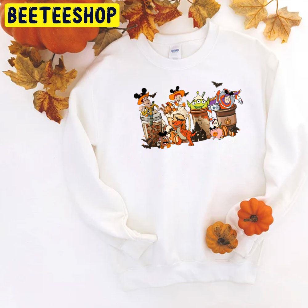 Toy Story Fall Coffee Cup Halloween Trending Unisex T-Shirt Toy Story Fall Coffee Cup Halloween Trending Unisex T-Shirt