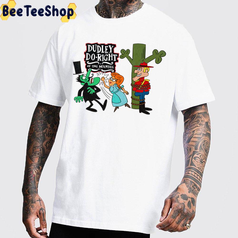 Tribute To Jay Ward Cartoons Dudley Tied Up And Nell Socking Snidely Whiplash Trending Unisex T-Shirt Tribute To Jay Ward Cartoons Dudley Tied Up And Nell Socking Snidely Whiplash Trending Unisex T-Shirt