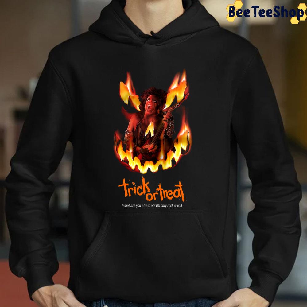 Trick Or Treat Let's Rock Fire Trending Unisex T-Shirt Trick Or Treat Let's Rock Fire Trending Unisex T-Shirt