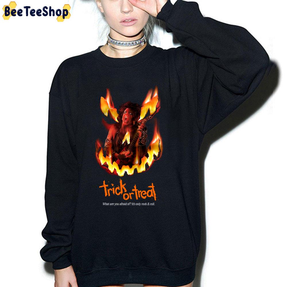 Trick Or Treat Let's Rock Fire Trending Unisex T-Shirt Trick Or Treat Let's Rock Fire Trending Unisex T-Shirt