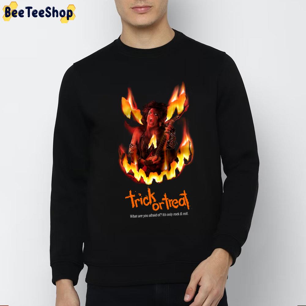 Trick Or Treat Let's Rock Fire Trending Unisex T-Shirt Trick Or Treat Let's Rock Fire Trending Unisex T-Shirt