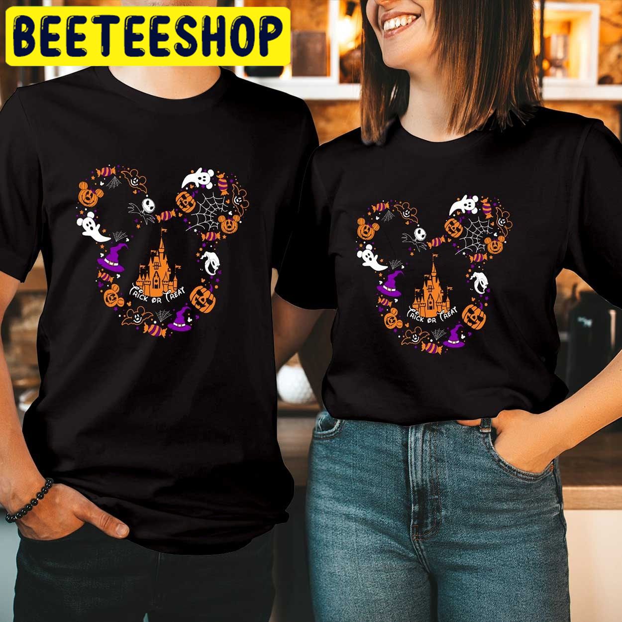 Trick Or Treat Minnie Mickey Ears Scary Castle Funny HalloweenTrending Unisex Shirt Trick Or Treat Minnie Mickey Ears Scary Castle Funny HalloweenTrending Unisex Shirt